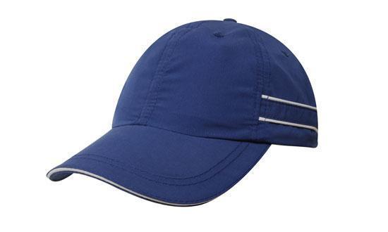 Headwear-Headwear Microfibre Sports Cap with Piping and Sandwich Cap-Royal/White / Free Size-Uniform Wholesalers - 5