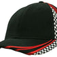Headwear-Headwear Brushed Heavy Cotton with Embroidery & Printed Checks-Black/Red / Free Size-Uniform Wholesalers - 2