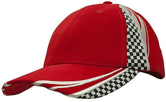 Headwear-Headwear Brushed Heavy Cotton with Embroidery & Printed Checks-Red/White / Free Size-Uniform Wholesalers - 5