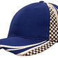 Headwear-Headwear Brushed Heavy Cotton with Embroidery & Printed Checks-Royal/White / Free Size-Uniform Wholesalers - 6