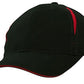 Headwear-Headwear Brushed Heavy Cotton with Crown Inserts & Sandwich Cap-Black/Red / Free Size-Uniform Wholesalers - 3