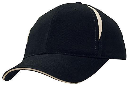 Headwear-Headwear Brushed Heavy Cotton with Crown Inserts & Sandwich Cap-Navy/White / Free Size-Uniform Wholesalers - 6