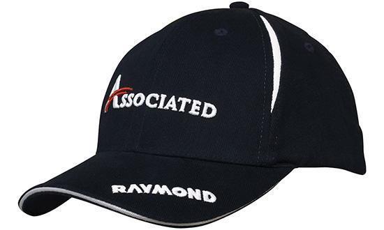 Headwear-Headwear Brushed Heavy Cotton with Crown Inserts & Sandwich Cap--Uniform Wholesalers - 1
