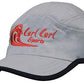 Headwear-Headwear Microfibre Sports Cap with Trim on Edge of Crown & Peak Cap-Black/White / Free Size-Uniform Wholesalers - 1