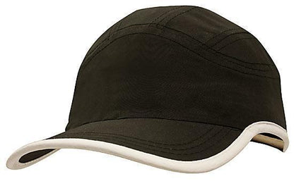Headwear-Headwear Microfibre Sports Cap with Trim on Edge of Crown & Peak Cap--Uniform Wholesalers - 2