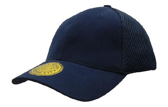 Headwear-Headwear  Sandwich Mesh with Dream Fit Styling Cap-Navy / Free Size-Uniform Wholesalers - 3