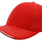 Headwear-Headwear Brushed Heavy Cotton with Contrasting Stitching and Open Lip Sandwich Cap-Red/White / Free Size-Uniform Wholesalers - 5