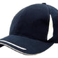 Headwear-Headwear  Brushed Heavy Cotton with Crown Inserts, Peak Trim & Sandwich Cap-Navy/White / Free Size-Uniform Wholesalers - 8