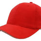 Headwear-Headwear Brushed Heavy Cotton with Crown Piping and Sandwich-Red/White / Free Size-Uniform Wholesalers - 8