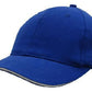 Headwear-Headwear Brushed Heavy Cotton with Crown Piping and Sandwich-Royal/White / Free Size-Uniform Wholesalers - 9