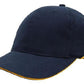 Headwear-Headwear Brushed Heavy Cotton with Crown Piping and Sandwich-Navy/Gold / Free Size-Uniform Wholesalers - 5