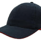Headwear-Headwear Brushed Heavy Cotton with Crown Piping and Sandwich-Navy/Red / Free Size-Uniform Wholesalers - 6
