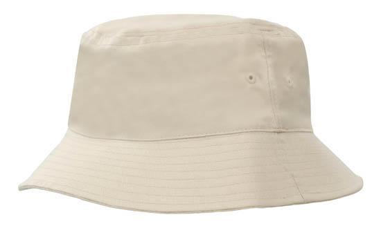 Headwear-Headwear Breathable Poly Twill Bucket Hat-Stone / M-Uniform Wholesalers - 7