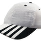 Headwear-Headwear Sandwich Mesh with Striping on Peak Cap-White/Black / Free Size-Uniform Wholesalers - 6