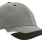Headwear-Headwear Brushed Heavy Cotton with Peak Inserts & Printed Trim-Charcoal/Black/White / Free Size-Uniform Wholesalers - 4