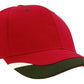 Headwear-Headwear Brushed Heavy Cotton with Peak Inserts & Printed Trim-Red/Black/White / Free Size-Uniform Wholesalers - 6