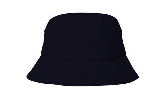 Headwear-Headwear Brushed Sports Twill Childs Bucket Hat-Navy / 50cm-54cm-Uniform Wholesalers - 8