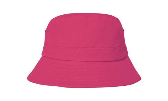 Headwear-Headwear Brushed Sports Twill Childs Bucket Hat-Pink / 50cm-54cm-Uniform Wholesalers - 10