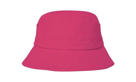 Headwear-Headwear Brushed Sports Twill Infants Bucket Hat Cap-Pink / (50cm to 46cm)-Uniform Wholesalers - 10