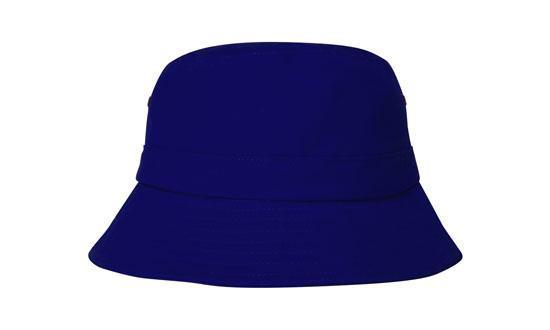 Headwear-Headwear Brushed Sports Twill Infants Bucket Hat Cap-Royal / (50cm to 46cm)-Uniform Wholesalers - 13