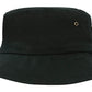 Headwear-Headwear Brushed Sports Twill Infants Bucket Hat Cap-Black / (50cm to 46cm)-Uniform Wholesalers - 2