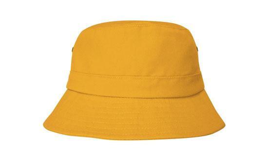 Headwear-Headwear Brushed Sports Twill Youth Bucket Hat-Gold / (54cm to 58cm)-Uniform Wholesalers - 6