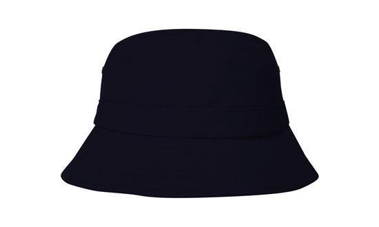 Headwear-Headwear Brushed Sports Twill Youth Bucket Hat-Navy / (54cm to 58cm)-Uniform Wholesalers - 8