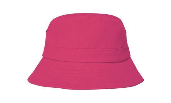 Headwear-Headwear Brushed Sports Twill Youth Bucket Hat-Pink / (54cm to 58cm)-Uniform Wholesalers - 10