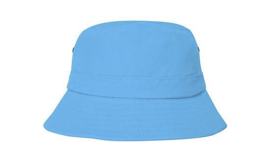 Headwear-Headwear Brushed Sports Twill Youth Bucket Hat-Sky / (54cm to 58cm)-Uniform Wholesalers - 14