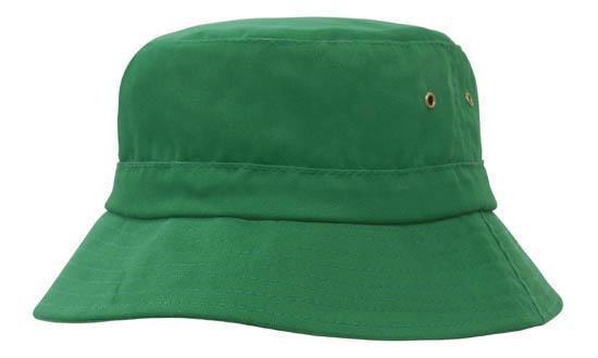 Headwear-Headwear Brushed Sports Twill Youth Bucket Hat-Emerald / (54cm to 58cm)-Uniform Wholesalers - 4