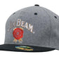 Headwear Grey Marle Flannel Flat Peak cap (4135)