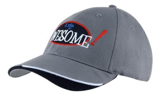 Headwear-Headwear Brushed Heavy Cotton with Indented Peak--Uniform Wholesalers - 1