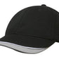 Headwear-Headwear Brushed Heavy Cotton with Indented Peak-Black/White/Grey / Free Size-Uniform Wholesalers - 3