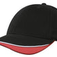 Headwear-Headwear Brushed Heavy Cotton with Indented Peak-Black/White/Red / Free Size-Uniform Wholesalers - 5