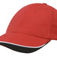 Headwear-Headwear Brushed Heavy Cotton with Indented Peak-Red/White/Black / Free Size-Uniform Wholesalers - 11