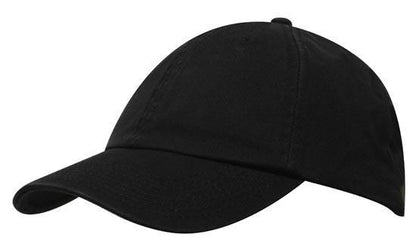 Headwear-Headwear Washed Chino Twill Cap-Black / Free Size-Uniform Wholesalers - 2
