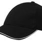 Headwear-Headwear Double Pique Mesh with Open Sandwich Cap-Black/White-Uniform Wholesalers - 3