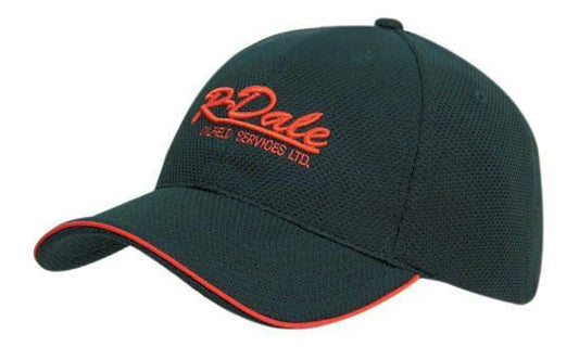 Headwear-Headwear Double Pique Mesh with Open Sandwich Cap--Uniform Wholesalers - 1