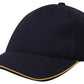 Headwear-Headwear Double Pique Mesh with Open Sandwich Cap-Navy/Gold-Uniform Wholesalers - 4