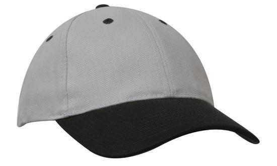 Headwear-Headwear Brushed Heavy Cotton-Grey/Black / Free Size-Uniform Wholesalers - 12