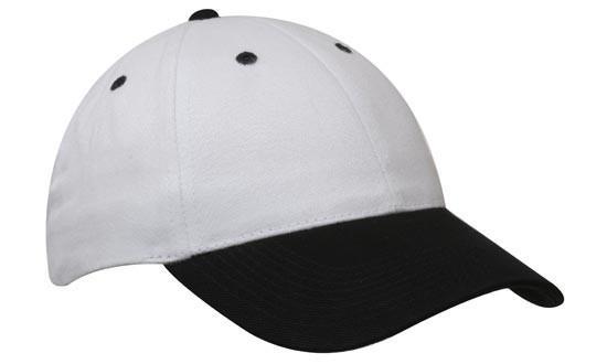 Headwear-Headwear Brushed Heavy Cotton-White/Black / Free Size-Uniform Wholesalers - 31
