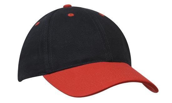 Headwear-Headwear Brushed Heavy Cotton-Navy/Red / Free Size-Uniform Wholesalers - 19