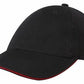 Headwear-Headwear Brushed Heavy Cotton with Sandwich Trim-Black/Red / Free Size-Uniform Wholesalers - 4