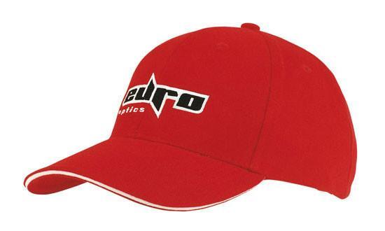 Headwear-Headwear Brushed Heavy Cotton with Sandwich Trim--Uniform Wholesalers - 1