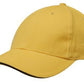 Headwear-Headwear Brushed Heavy Cotton with Sandwich Trim-Gold/Black / Free Size-Uniform Wholesalers - 8