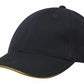 Headwear-Headwear Brushed Heavy Cotton with Sandwich Trim-Navy/Gold / Free Size-Uniform Wholesalers - 11