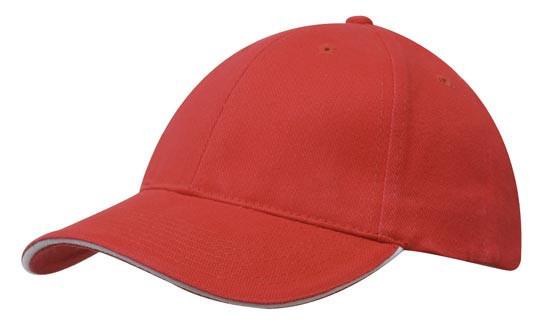 Headwear-Headwear Brushed Heavy Cotton with Sandwich Trim-Red/White / Free Size-Uniform Wholesalers - 15