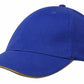 Headwear-Headwear Brushed Heavy Cotton with Sandwich Trim-Royal/Gold / Free Size-Uniform Wholesalers - 16