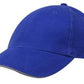 Headwear-Headwear Brushed Heavy Cotton with Sandwich Trim-Royal/White / Free Size-Uniform Wholesalers - 17
