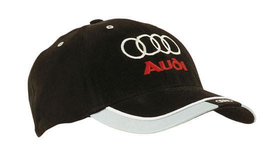 Headwear-Headwear Brushed Heavy Cotton with Reflective Trim & Tab on Peak Cap--Uniform Wholesalers